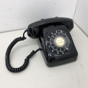 * black telephone 601-A2 CL telephone machine dial Showa Retro antique Japan electro- confidence telephone . company modular jack specification present condition goods 