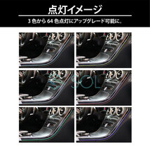 ベンツ Cクラス W205 S205 C205 A205 GLCクラス X253 C253 前期用 アンビエントライト LEDカラー3色→64色 アップグレードキット_画像7