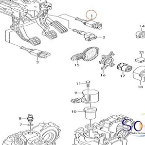 VW ボーラ ゴルフ3 ゴルフ4 ジェッタ ルポ ブレーキストップランプスイッチ 191945515B 191945515A 191945515 出荷締切18時の画像2