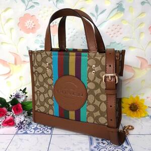  Coach handbag Mini shoulder stripe Brown COACH [ new goods ] nt106