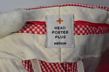 HEAD PORTER PLUS ヘッドポータープラス チェック ショートパンツ 841_画像7