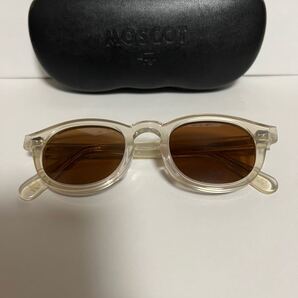 極美品★MOSCOT/モスコットレムトッシュ46/クリアカスタムレンズ#数原龍友
