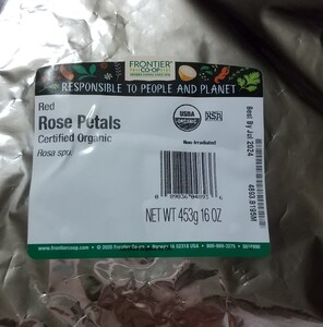 値下 大容量453g 有機 ローズ ペタル 薔薇 花びら コーシャ オーガニック ティー ジャム フロンティア ナチュラル