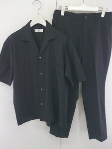◇ 417 EDIFICE フォーワンセブン エディフィス シャツ パンツ セットアップ上下 サイズL ブラック メンズ