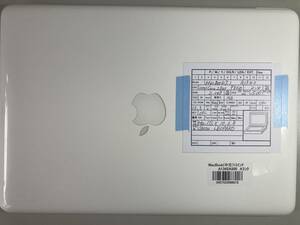 中古品4★アップル Apple MacBook A1342 INTEL CORE 2 DUO P8600 2.4GHz/HDD500GB/メモリ2GB/DVD/13.3型/Mac OS X 動作確認済み 送料無料