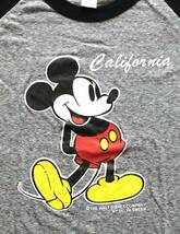 Mickey Mouse ラグラン七分袖Tシャツ California Lサイズ グレー / ブラック CRAFTED WITH PRIDE IN AMERICA　ミッキーマウス　Disney　_画像3