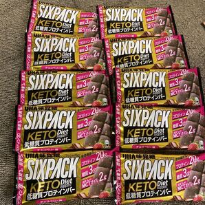 【10個セット】 UHA味覚糖 SIXPACKシックスパック KETO Dietサポートプロテインバー チョコベリー 40g×10