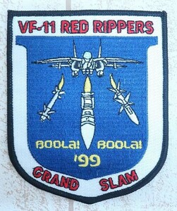 6-9980/未使用品 米軍 VF-11 RED RIPPERS GRAND SLAM '99 ワッペン 送料200円 