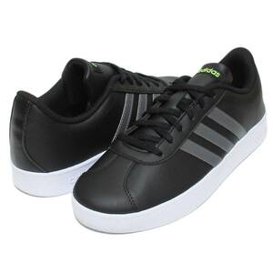 ■アディダス ヴァルカ コート 2K ブラック/グレー 新品 24.5cm US6 adidas VL COURT 2K ベーシックデザイン 通勤通学