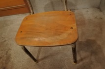 レトロ 学校 幼稚園 椅子/アンティーク ビンテージ ヴィンテージ イス 子供 木製L3_画像5