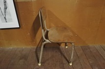 レトロ 学校 幼稚園 椅子/アンティーク ビンテージ ヴィンテージ イス 子供 木製A4_画像6