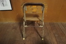 レトロ 学校 幼稚園 椅子/アンティーク ビンテージ ヴィンテージ イス 子供 木製A4_画像7