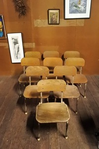 レトロ 学校 幼稚園 椅子/アンティーク ビンテージ ヴィンテージ イス 子供 木製A7