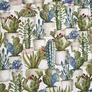 【10% OFF】90*USAコットン Cactus Garden サボテン 観葉植物 多肉植物 輸入生地 ハンドメイド はぎれ