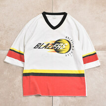 90s USA CHL hockey T-shirtメンズ M相当 90s アメリカ製 CHL オクラホマシティ・ブレイザーズ ホッケーTシャツ 半端_画像2