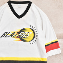 90s USA CHL hockey T-shirtメンズ M相当 90s アメリカ製 CHL オクラホマシティ・ブレイザーズ ホッケーTシャツ 半端_画像1