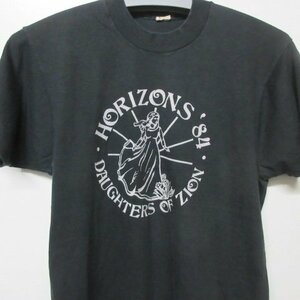 80s アメリカ製　オールド　Tシャツ M 黒　dauters of zion ゴスペル　スクリーンスターズ　80年代　USA古着　sy2073
