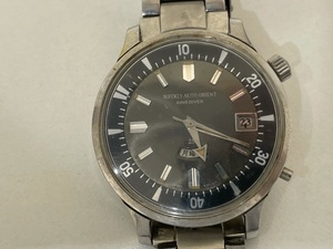 【13468】WEEKLY AUTO ORIENT KING DIVER 25石 不動品 ジャンク ベルト社外 ウィークリー オート オリエント キングダイバー