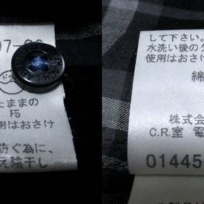 極美品 バーバリーブラックレーベル ブルーホース刺繍 ノバチェック総柄 柔らかコットン生地 シャツ サイズ M(2)の画像5