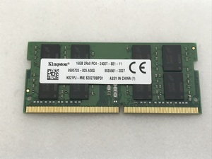 KINGSTON PC4-2400T-SE1-11 16GB 1枚 DDR4 ノートパソコン用メモリ PC4-19200 16gb 260ピン ddr4 Non-ECC DDR4 LAPTOP RAM 中古品動作品