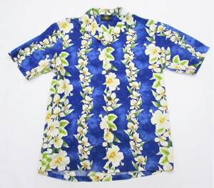 （中古）ハワイ製　ROYAL　CREATIONS　アロハシャツ　フルオープン　表記サイズS　(Mサイズ相当）