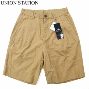 【新品 未使用】 UNION STATION ユニオンステーション メンズビギ 春夏 ツータック★バルーン ショート パンツ Sz.S　メンズ　C2B02232_6#P