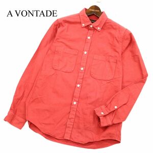 A VONTADE アボンタージ コットン★ ボタンダウン 長袖 シャツ Sz.S　メンズ 日本製　C2T05744_6#C