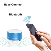 Bluetooth スピーカー ゴールド ポータブル 小型 LED 軽量　音楽　動画　YouTube　Amazon　Hulu☆_画像2