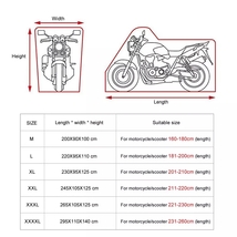 バイクカバー ３ＸＬ 黒 耐水　耐熱　耐雪　簡単装着 防水 厚手 丈夫 小型 中型 大型　原付 スクーター　オートバイバイク ボディカバー☆_画像5