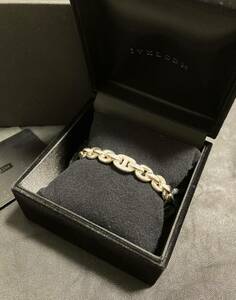 美品☆[IVXLCDM] 22SS 定132,000 受注限定 ANCHOR CHAIN BANGLE w/ DIAMOND ダイヤ アンカーチェーンバングル シルバーブレスレット SV925