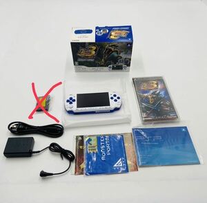送料無料 新品 未使用 SONY PlayStation Portable プレイステーション ポータブル 新米ハンターズパック ホワイト ブルー PSP3000 ソニー