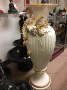 アンティーク調エレガントホワイトゴールド色葡萄のオブジェ葡萄の花瓶ぶどうのオブジェの花瓶フラワーベース