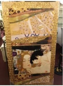 Art hand Auction Gorgeous gold Klimt painting imported from Italy Klimt painting, Artwork, Painting, acrylic, Gash