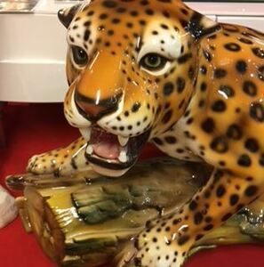 在庫問い合わせてくださいイタリア輸入レオパード豹の特大置物ヒョウの置物ヒョウのオブジェリアルモデル