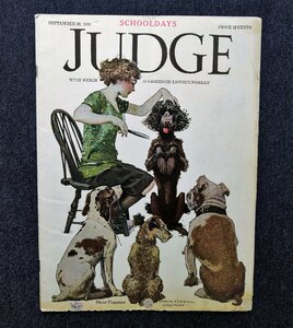 1922年 風刺雑誌 Judge magazine Leslie Weekly Orson Lowell 犬 ドッグ 表紙/George Mitchell/William Morris Houghton/Robert Patterson