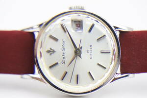 ☆懐かしいCITIEN古い腕時計　　CITIEN　DATESTAR　 2１石　WGP 手巻女性腕時計