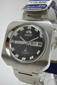  чудо не использовался товар * 1970 годы ORIENT CHRONOACE SPECIAL 21 камень самозаводящиеся часы джентльмен наручные часы с биркой неиспользуемый товар 