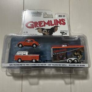 ★グリーンライト★ 1972 Volkswagen T2 Type 2 Beetle ワーゲン ビードル タイプ2 トレーラー Gremlins グレムリンズ Greenlight ミニカー