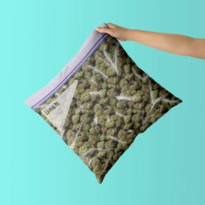 大麻 Weed Bag 柄 クッションカバー 4枚 45cm x 45cm