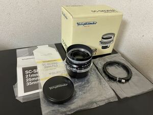 Voigtlander SC-SKOPER 35mm f2.5 フォクトレンダー SCスコパー Nikon ニコン Sマウント 元箱等付属品付