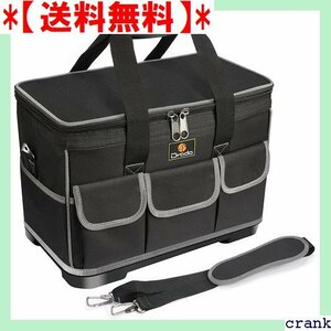 【送料無料】 Drado ツールバッグ 工具バッグ 工具袋 道具袋 スチック 撥水処理 40㎝×23㎝×28㎝ ブラック 44