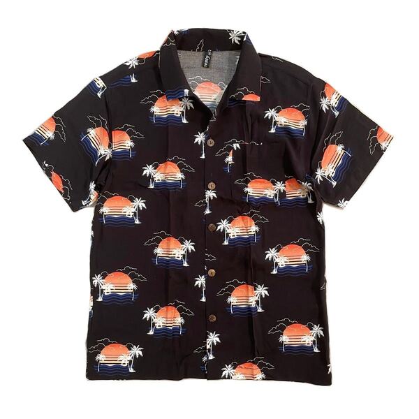 夕日 ビーチ アロハシャツ ALOHA SHIRT 半袖 シャツ カジュアル アメカジ