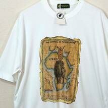 希少《Dead Stock / Madein Italy》80s 90s デッド【 HUNTING WORLD AFRICAN サファリ イタリア製 コットン Tシャツ M ビンテージ ② 】_画像1