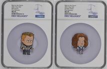 2021年 Back to the Future シリーズ ビフ& ジェニファー 1ozシルバーコイン NGC 鑑定 MS70 UC First Releases 2種類セット_画像1