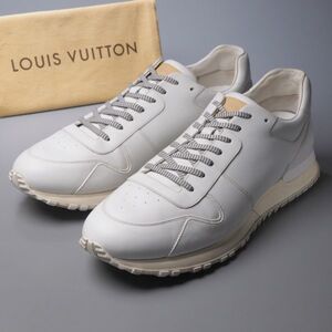 GL0316//イタリア製*ルイヴィトン/LOUIS VUITTON*ランアウェイ ライン/メンズ8.5/レザースニーカー/ローカット/靴/白/ホワイト