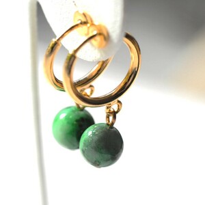 Нефритовые серьги SV Natural Overcocated Jade