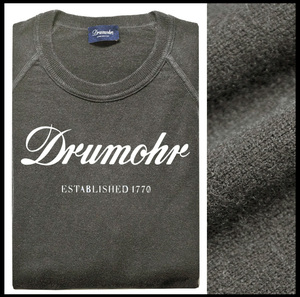 新品7.4万【ドルモア Drumohr】伊製/美しい表情を作り上げる繊細なふんわり贅沢ウォッシュ加工ピュアカシミアニット48/Ｍ相当/D