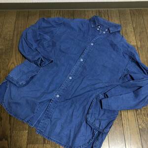 ポータークラシック ポルカドットシャツ ジャケット 青 PORTER CLASSIC