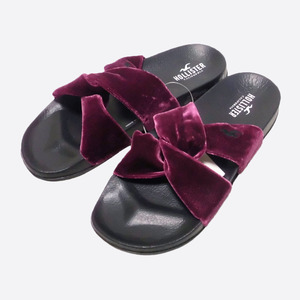 *SALE*Hollister/ Hollister *.ru bed sliding sandals (Black/Purple/M/24~25cm)