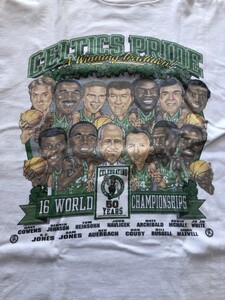 レジェンド選手 Tシャツ★美品 90s ネオ・ビンテージ BOSTON CELTICS ボストン セルティックス Tシャツ NBA 「フルーツ オブ ザ ルーム」製